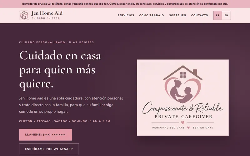 Captura de la portada de Jen Home Aid